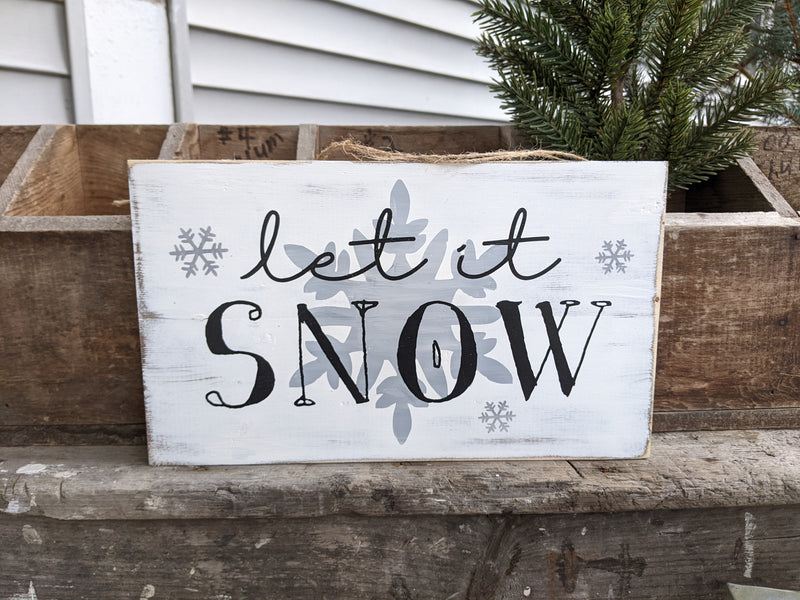 Hello Winter - Let it Snow Sign