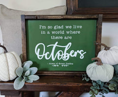 World with Octobers Sign