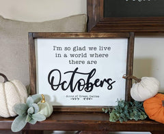 World with Octobers Sign