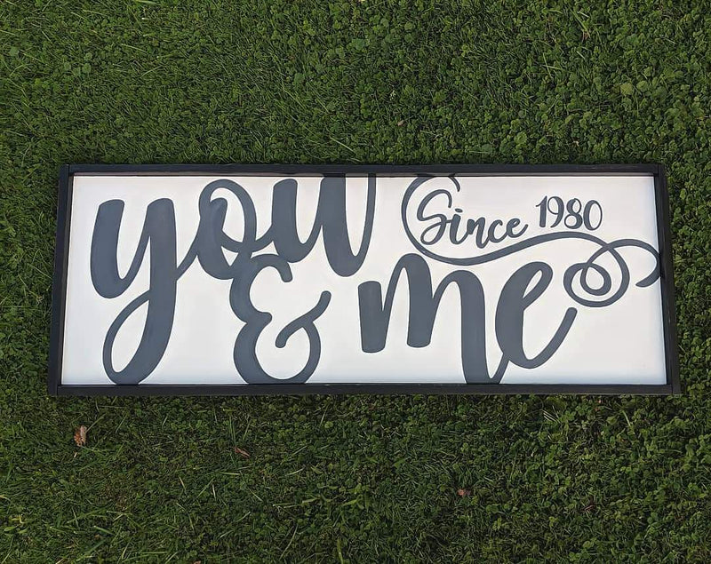 You and Me Personalized Large Sign