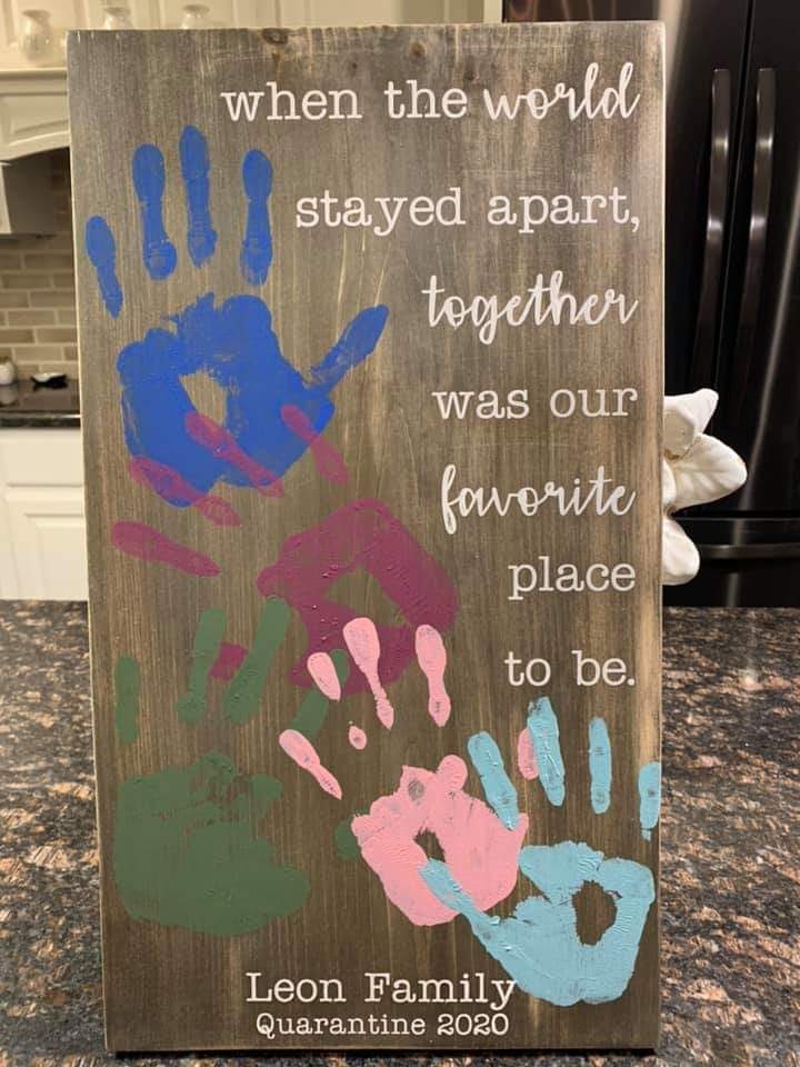 Family Covid-19 Handprint Sign