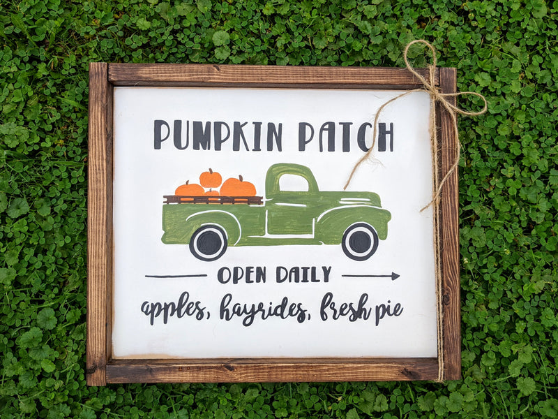 Pumpkin Patch Truck Sign