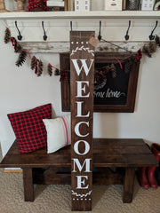 Welcome Outdoor Porch Wood Sign