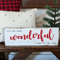 It's The Most Wonderful Time of the Year Christmas Sign