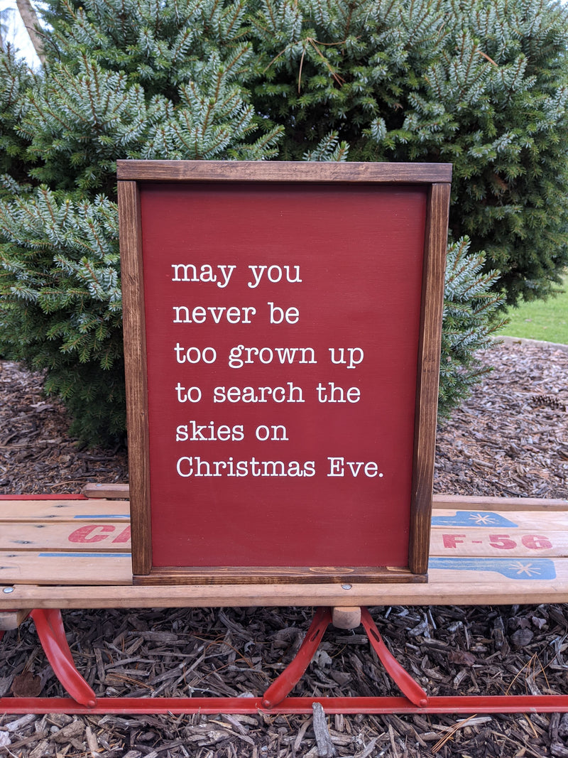 Search The Skies Christmas Wood Sign