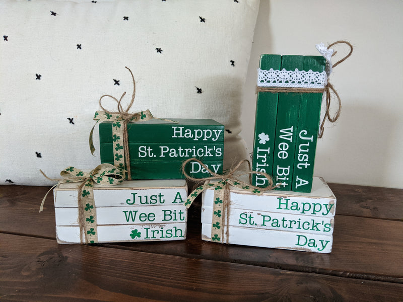 St. Patrick's Day Mini Wood Books