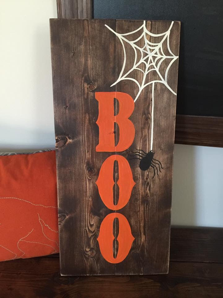 Halloween "Boo" Hand Painted Signs
